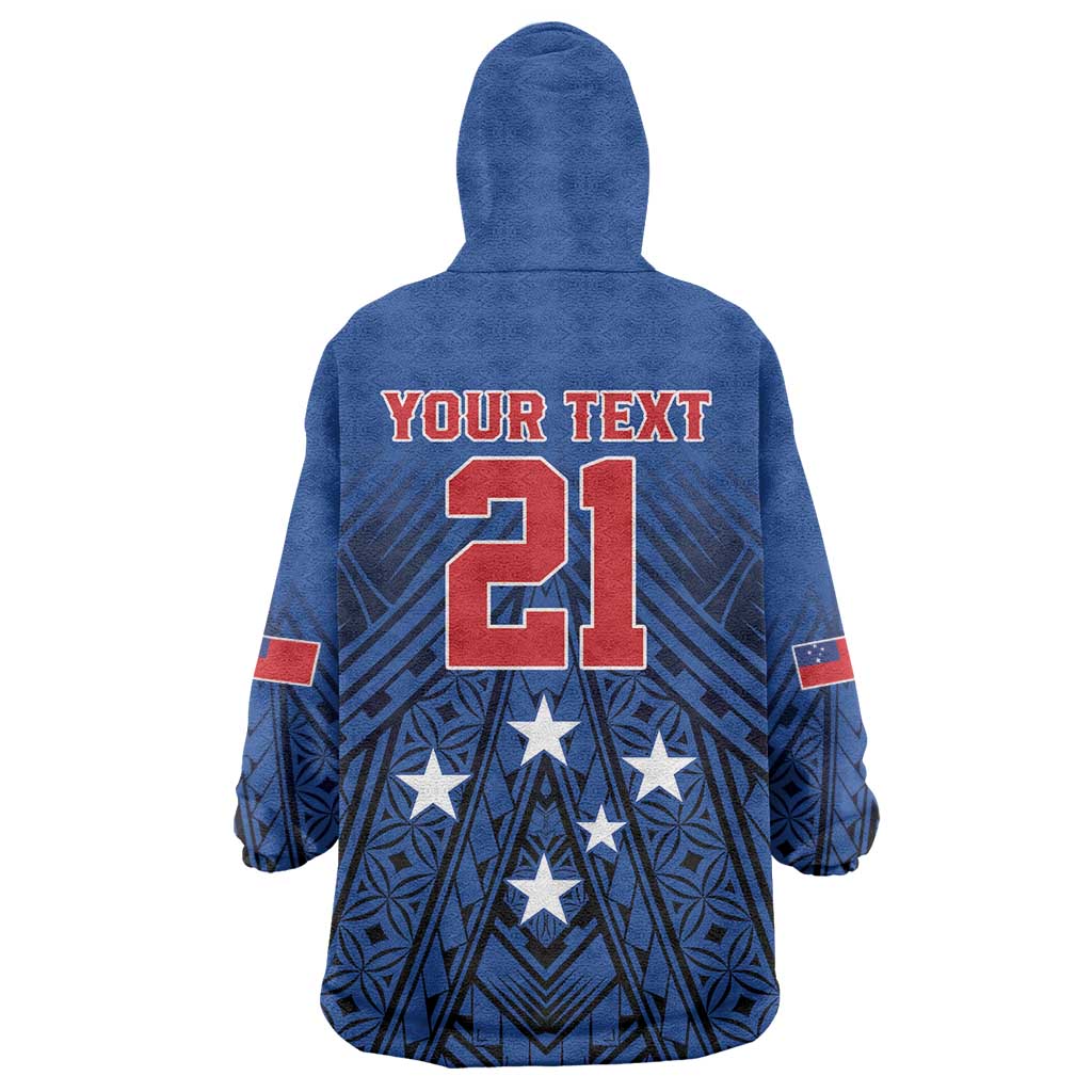 Custom Rugby Toa Samoa Wearable Blanket Hoodie Samoa mo Samoa Strength in Tatau LT9 - Polynesian Pride
