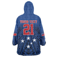 Custom Rugby Toa Samoa Wearable Blanket Hoodie Samoa mo Samoa Strength in Tatau LT9 - Polynesian Pride