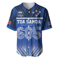 Toa Samoa 685 Baseball Jersey Uso Aso Uma For Life For Samoa LT9 Blue - Polynesian Pride