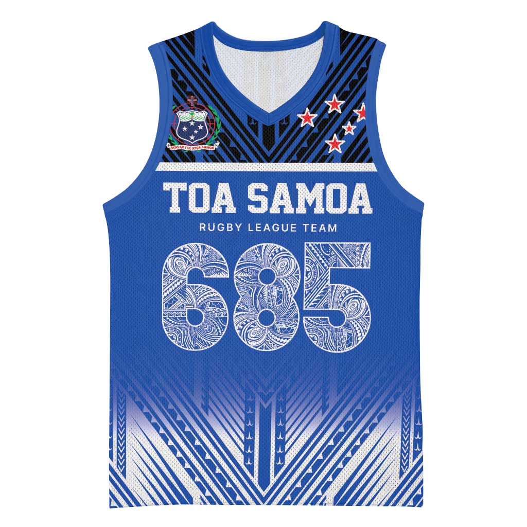 Toa Samoa 685 Basketball Jersey Uso Aso Uma For Life For Samoa LT9 Unisex Blue - Polynesian Pride