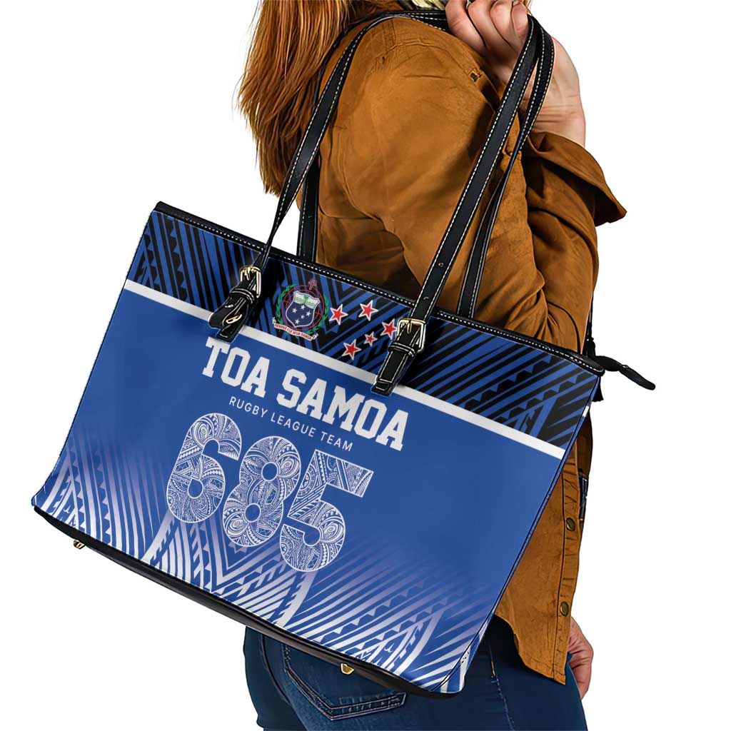 Toa Samoa 685 Leather Tote Bag Uso Aso Uma For Life For Samoa LT9 - Polynesian Pride