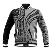 Samoa Siapo Arty Baseball Jacket Black Style LT9 Unisex Black - Polynesian Pride