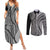 Samoa Siapo Arty Couples Matching Summer Maxi Dress and Long Sleeve Button Shirt Black Style LT9 Black - Polynesian Pride