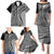 Samoa Siapo Arty Family Matching Puletasi Dress and Hawaiian Shirt Black Style LT9 - Polynesian Pride