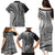 Samoa Siapo Arty Family Matching Puletasi Dress and Hawaiian Shirt Black Style LT9 - Polynesian Pride