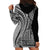 Samoa Siapo Arty Hoodie Dress Black Style LT9 - Polynesian Pride