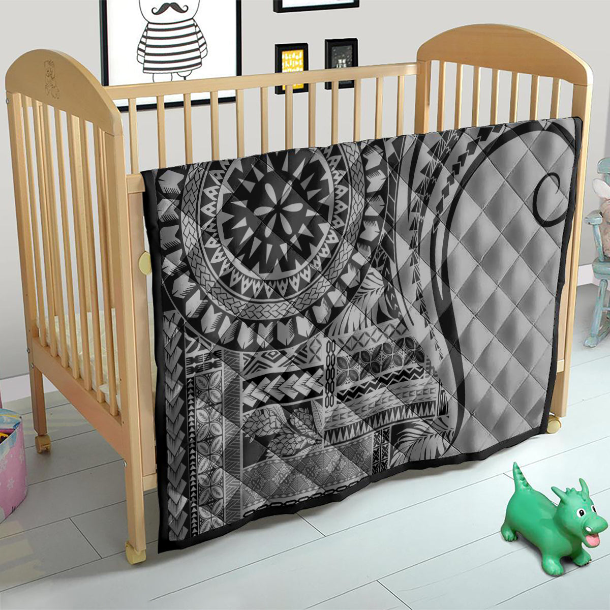 Samoa Siapo Arty Quilt Black Style LT9 - Polynesian Pride