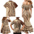 Samoa Siapo Arty Family Matching Mermaid Dress and Hawaiian Shirt Brown Style LT9 - Polynesian Pride