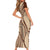 Samoa Siapo Arty Family Matching Short Sleeve Bodycon Dress and Hawaiian Shirt Brown Style LT9 - Polynesian Pride