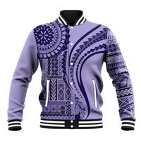 Samoa Siapo Arty Baseball Jacket Purple Style LT9 Unisex Purple - Polynesian Pride