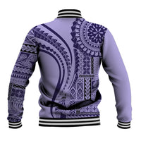 Samoa Siapo Arty Baseball Jacket Purple Style LT9 - Polynesian Pride