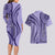 Samoa Siapo Arty Couples Matching Long Sleeve Bodycon Dress and Hawaiian Shirt Purple Style LT9 - Polynesian Pride