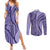 Samoa Siapo Arty Couples Matching Summer Maxi Dress and Long Sleeve Button Shirt Purple Style LT9 Purple - Polynesian Pride