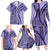 Samoa Siapo Arty Family Matching Long Sleeve Bodycon Dress and Hawaiian Shirt Purple Style LT9 - Polynesian Pride