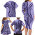 Samoa Siapo Arty Family Matching Long Sleeve Bodycon Dress and Hawaiian Shirt Purple Style LT9 - Polynesian Pride