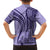 Samoa Siapo Arty Family Matching Off Shoulder Long Sleeve Dress and Hawaiian Shirt Purple Style LT9 - Polynesian Pride