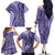 Samoa Siapo Arty Family Matching Off Shoulder Long Sleeve Dress and Hawaiian Shirt Purple Style LT9 - Polynesian Pride