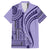 Samoa Siapo Arty Family Matching Off Shoulder Long Sleeve Dress and Hawaiian Shirt Purple Style LT9 Dad's Shirt - Short Sleeve Purple - Polynesian Pride