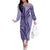 Samoa Siapo Arty Family Matching Off Shoulder Long Sleeve Dress and Hawaiian Shirt Purple Style LT9 Mom's Dress Purple - Polynesian Pride