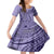 Samoa Siapo Arty Family Matching Off Shoulder Short Dress and Hawaiian Shirt Purple Style LT9 Daughter's Dress Purple - Polynesian Pride