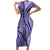 Samoa Siapo Arty Family Matching Short Sleeve Bodycon Dress and Hawaiian Shirt Purple Style LT9 Mom's Dress Purple - Polynesian Pride