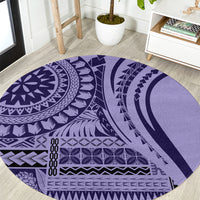 Samoa Siapo Arty Round Carpet Purple Style LT9 Purple - Polynesian Pride