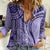 Samoa Siapo Arty Women Casual Shirt Purple Style LT9 Female Purple - Polynesian Pride