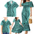 Samoa Siapo Arty Family Matching Mermaid Dress and Hawaiian Shirt Turquoise Style LT9 - Polynesian Pride