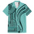 Samoa Siapo Arty Family Matching Short Sleeve Bodycon Dress and Hawaiian Shirt Turquoise Style LT9 Dad's Shirt - Short Sleeve Turquoise - Polynesian Pride