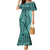 Samoa Siapo Arty Mermaid Dress Turquoise Style LT9 Women Turquoise - Polynesian Pride