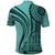 Samoa Siapo Arty Polo Shirt Turquoise Style LT9 - Polynesian Pride