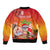 Personalised Wishes in Tahitian Christmas Bomber Jacket French Polynesia Santa Beach LT9 - Polynesian Pride