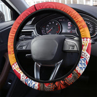 Wishes in Tahitian Christmas Steering Wheel Cover French Polynesia Santa Beach LT9 - Polynesian Pride