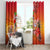 Personalised Wishes in Tahitian Christmas Window Curtain French Polynesia Santa Beach LT9 - Polynesian Pride