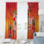 Personalised Wishes in Tahitian Christmas Window Curtain French Polynesia Santa Beach LT9 - Polynesian Pride