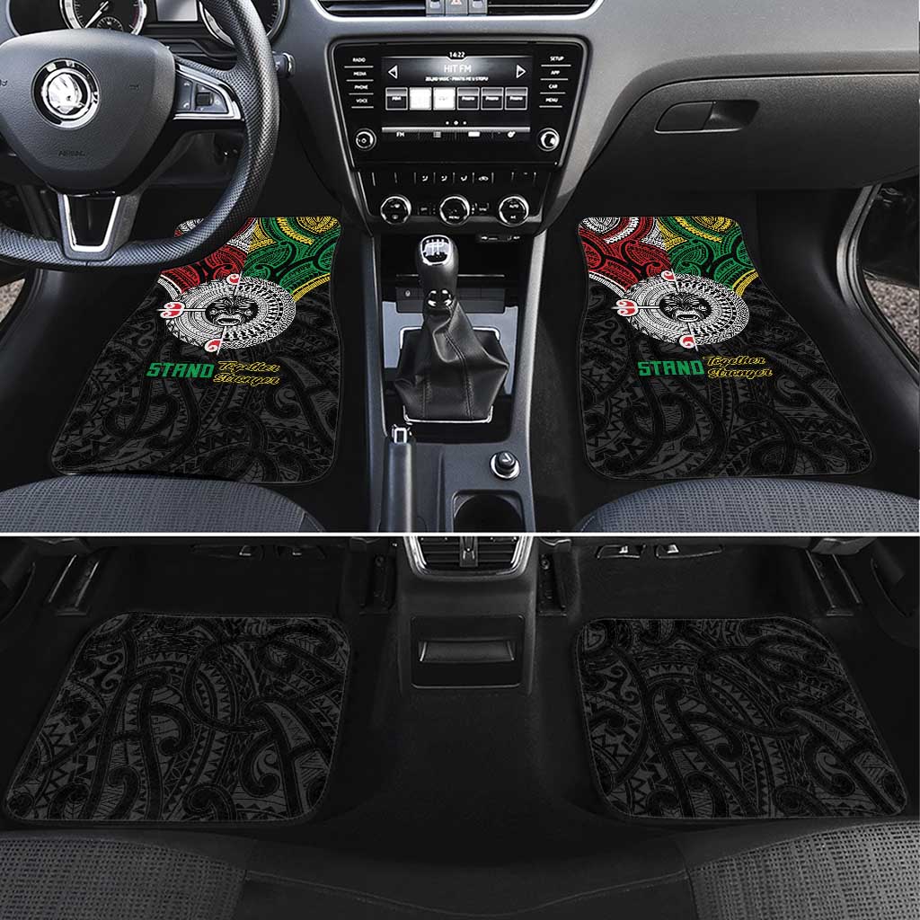 Aotearoa and Cook Islands Mo Te Tiriti Car Mats New Zealand Honour The Treaty Ake!Ake!Ake! LT9 Set 4pcs Green - Polynesian Pride