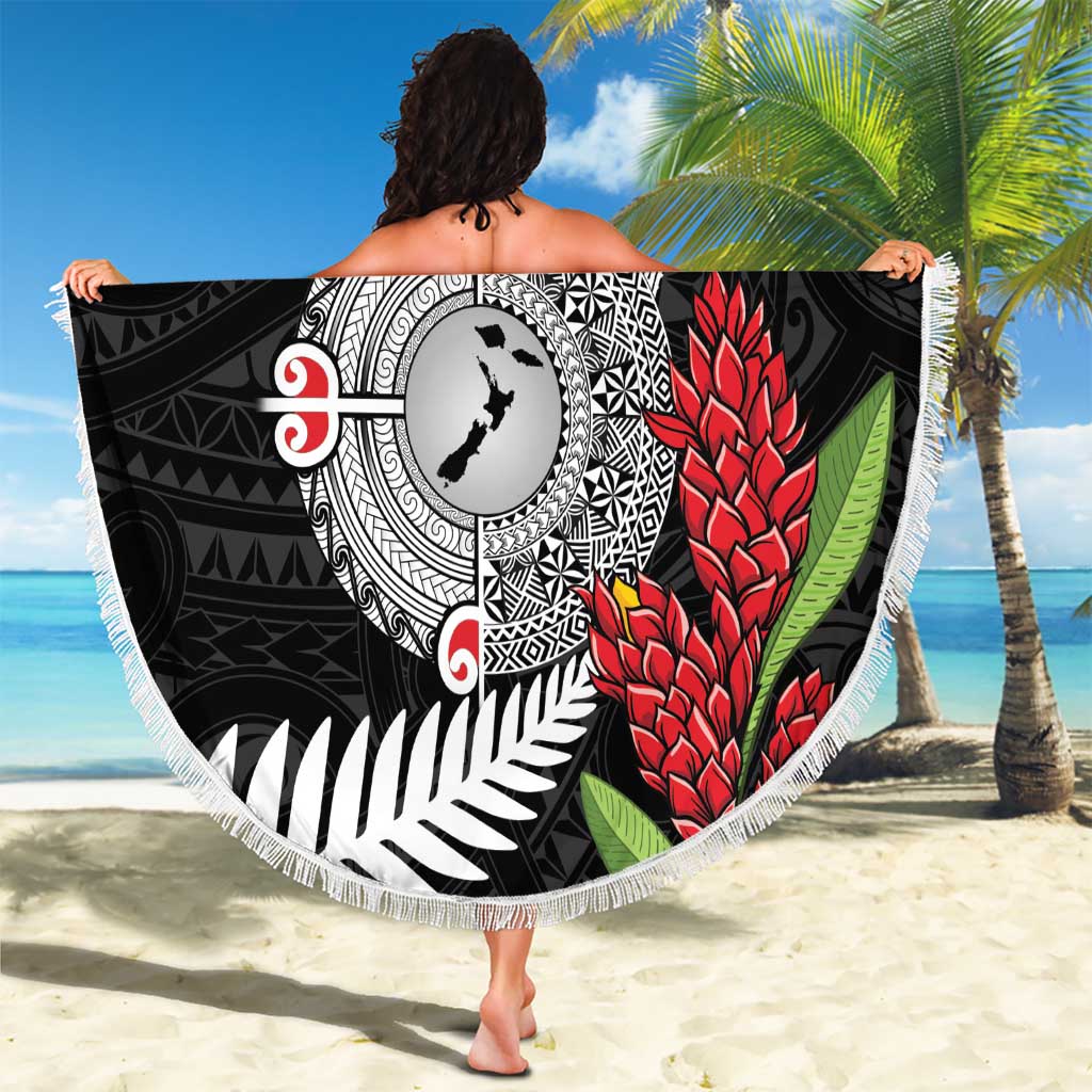 Aotearoa and Samoa Mo Te Tiriti Beach Blanket Tangata Moana Stand with Tangata Whenua LT9 - Polynesian Pride