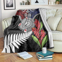 Aotearoa and Samoa Mo Te Tiriti Blanket Tangata Moana Stand with Tangata Whenua LT9 Blue - Polynesian Pride