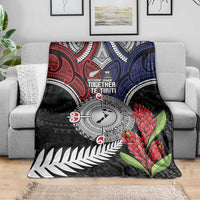 Aotearoa and Samoa Mo Te Tiriti Blanket Tangata Moana Stand with Tangata Whenua LT9 - Polynesian Pride