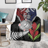 Aotearoa and Samoa Mo Te Tiriti Blanket Tangata Moana Stand with Tangata Whenua LT9 - Polynesian Pride