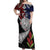 Aotearoa and Samoa Mo Te Tiriti Off Shoulder Maxi Dress Tangata Moana Stand with Tangata Whenua