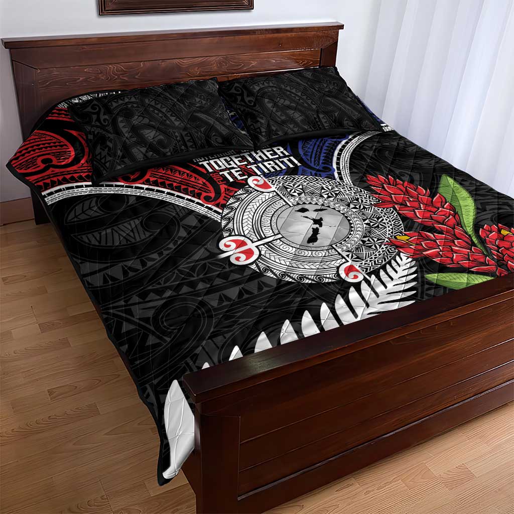 Aotearoa and Samoa Mo Te Tiriti Quilt Bed Set Tangata Moana Stand with Tangata Whenua LT9 - Polynesian Pride