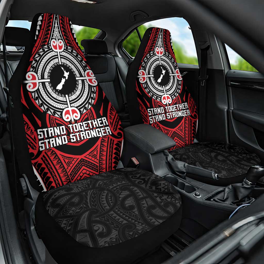 Aotearoa Proud To Be Maori Car Seat Cover New Zealand Fight Together LT9 One Size Red - Polynesian Pride