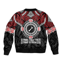 Aotearoa Proud To Be Maori Sleeve Zip Bomber Jacket New Zealand Fight Together LT9 - Polynesian Pride