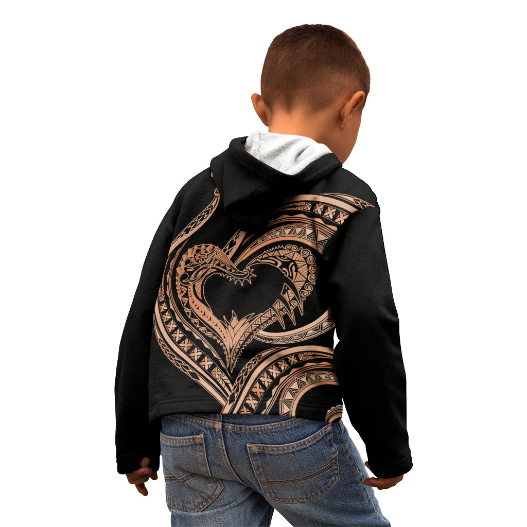 Personalised Valentines Day Romantic Lovers Kid Hoodie LT9 - Polynesian Pride
