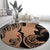 Personalised Valentines Day Romantic Lovers Round Carpet LT9 - Polynesian Pride