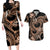 Polynesia Valentines Day Forever In My Heart Tattoo Couples Matching Long Sleeve Bodycon Dress and Hawaiian Shirt Gold Style LT9 Gold - Polynesian Pride