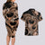 Polynesia Valentines Day Forever In My Heart Tattoo Couples Matching Long Sleeve Bodycon Dress and Hawaiian Shirt Gold Style LT9 - Polynesian Pride