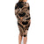 Polynesia Valentines Day Forever In My Heart Tattoo Family Matching Long Sleeve Bodycon Dress and Hawaiian Shirt Gold Style LT9 - Polynesian Pride