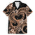 Polynesia Valentines Day Forever In My Heart Tattoo Family Matching Off Shoulder Short Dress and Hawaiian Shirt Gold Style LT9 Dad's Shirt - Short Sleeve Gold - Polynesian Pride